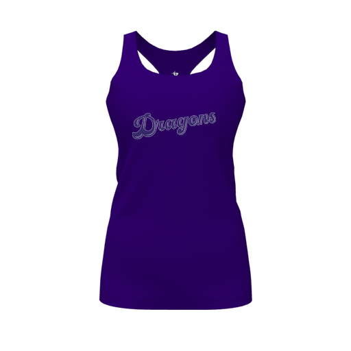 [FT0TRBPP-FYS-LOGO1] Decker Racerback Tank Top (Female Youth S, Purple, Logo 1)