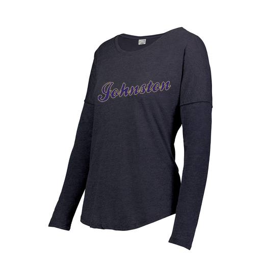 [FTLCUBNV-FAXS-LOGO2] Decker Women's Tri-Blend T-Shirt - Long Sleeve (Female Adult XS, Navy, Logo 2)