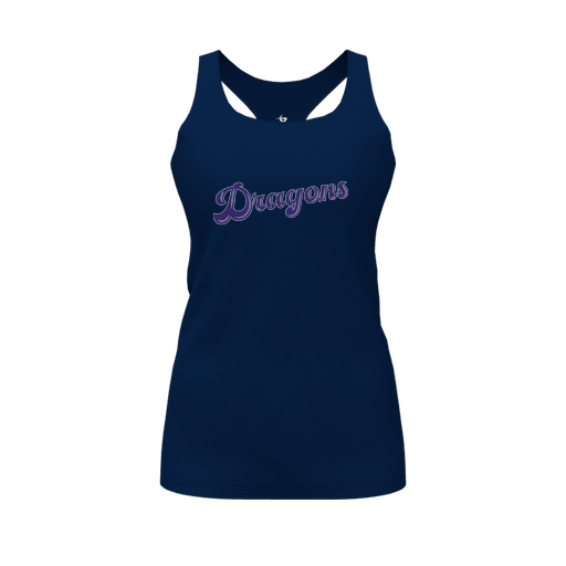 [FT0TRBNV-FYS-LOGO1] Decker Racerback Tank Top (Female Youth S, Navy, Logo 1)