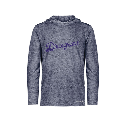 [FOLHCGNV-YS-LOGO1] Decker Youth Charge Hoodie (Youth S, Navy, Logo 1)