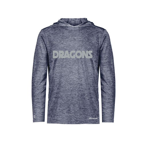 [FOLHCGNV-YS-LOGO3] Decker Youth Charge Hoodie (Youth S, Navy, Logo 3)