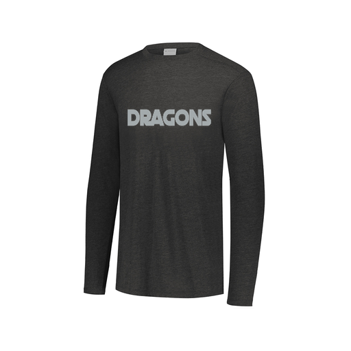 [FTLCUBBK-AXS-LOGO3] Decker Men's Tri-Blend T-Shirt - Long Sleeve (Adult XS, Black, Logo 3)