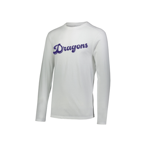 [FTLCUBWH-YS-LOGO1] Decker Youth Tri-Blend T-Shirt - Long Sleeve (Youth S, White, Logo 1)